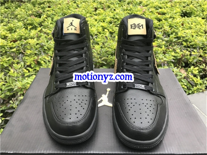 Air Jordan 1 High OG BHM Black Metallic Gold